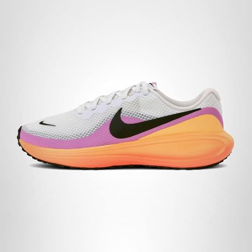 Nike Women's Revolution 8 Road Running Shoes, White/Black-Tangerine Tint-Orange Pulse, 8.5