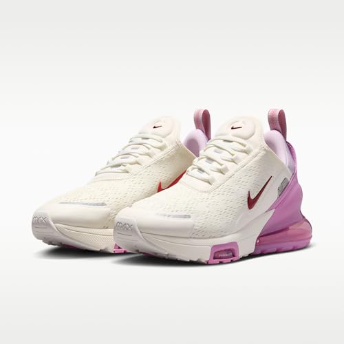 Nike Air Max 270 Premium Women's Shoes (Sail/Light Magenta/Metallic Silver/Light Crimson) Size 8.5