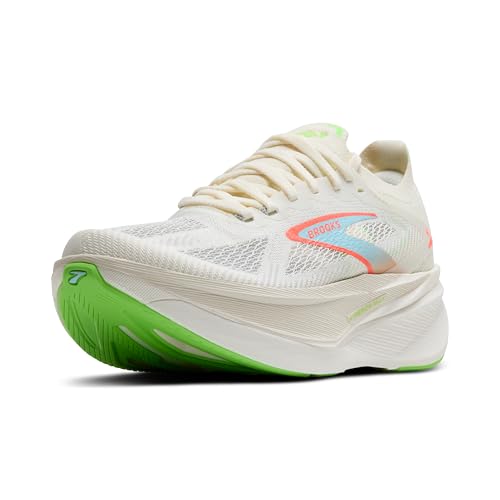 Brooks Women's Hyperion Max 3 Neutral Running Shoe - Coconut/Green Gecko/Pink Clay - 7.5 Medium