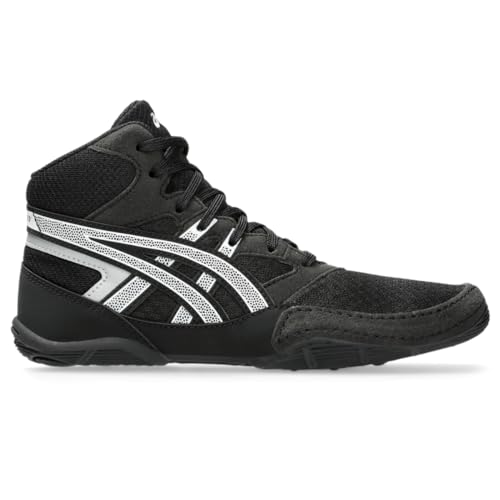 ASICS Kid's Snapdown 4 Grade School Wrestling Shoes, K10, Black/White