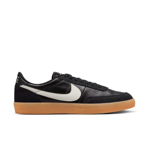 Nike Men's Killshot 2 Leather Sneakers, Black/Sail/Gum Yellow, 8 Medium US