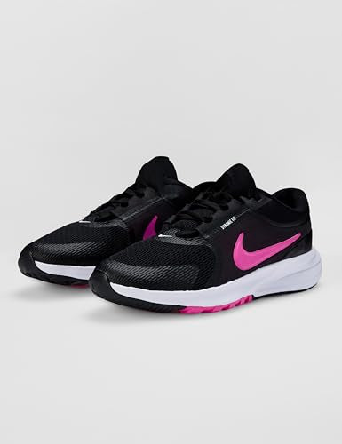 Nike Big Kids' Star Runner 5 Running Shoes, Black/Laser Fuchsia-Anthracite-White, 7Y