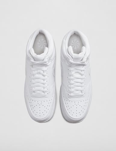 Nike Men's Court Vision Mid Next Nature Shoes, White/White-White, 11