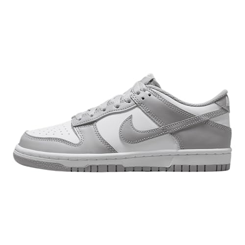Grade School Nike Dunk Low 'White/Smoke Grey' - FB9109-123