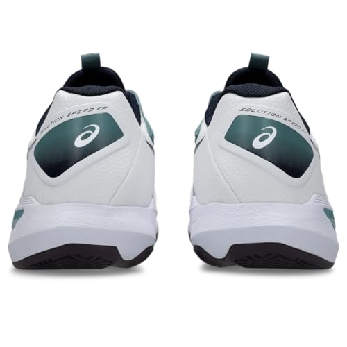ASICS Men's Solution Speed FF 4 Clay Tennis Shoes, 11, White/Midnight