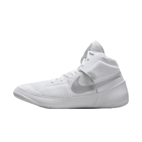 Nike Fury Wrestling Shoes (AO2416-102, White/White/Metallic Silver) Size 12