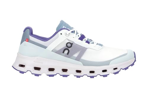 On Women's Cloudvista Sneakers, Frost/Mineral, White, Blue, 9 Medium US