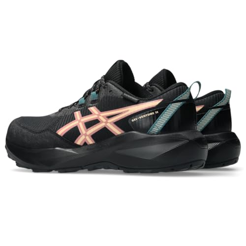 ASICS Women's Gel-Venture 11 Waterproof Running Shoes, 10, Black/Apricot Crush