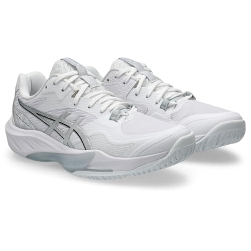 ASICS Women's Sky Elite FF 4 Volleyball Shoes, 7.5, White/Pure Silver
