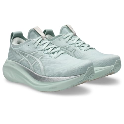 ASICS Women's Gel-Nimbus 27 Running Shoes, 11, Pure Aqua/White