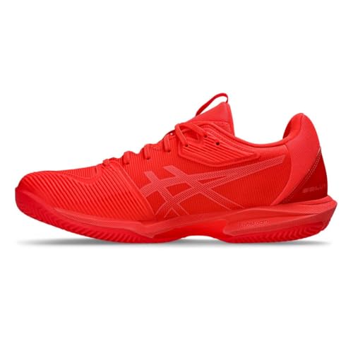 ASICS Men's Solution Speed Ff 3 Clay Sneaker, Flash Red Blazing Coral, 12 US
