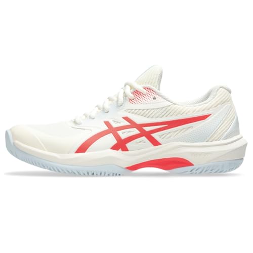 ASICS Women's Game FlyteFoam Pickleball Shoes, 9, Cream/Flash RED