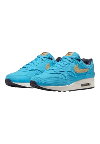 Nike Men's Air Max 1 PRM Baltic Blue/Sesame-Gridiron (FB8915 400) - 9