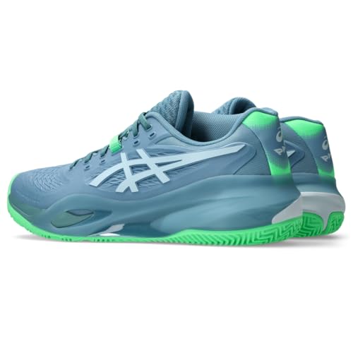 ASICS Men's Gel-Resolution X Padel Tennis Shoes, 11.5, SABA Blue/Cool Grey