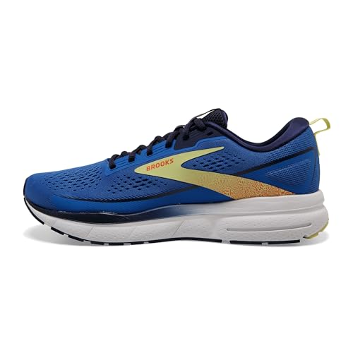Brooks Men’s Trace 3 Neutral Running Shoe - Blue/Peacoat/Yellow - 11 Medium