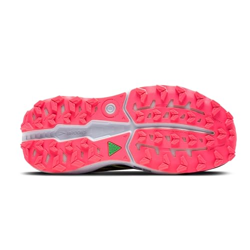 Brooks Women’s Caldera 7 Trail Running Shoe - Pink/Peacoat/Sunny Lime - 6.5 Medium