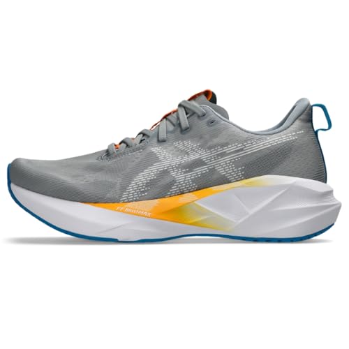 ASICS Men's NOVABLAST 5 Running Shoes, 11, Gravel/White