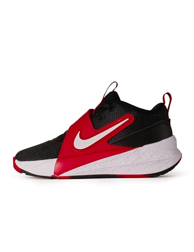 Nike Little Kid's Team Hustle D Basketball Shoes, Black/White-University Red, 1.5Y