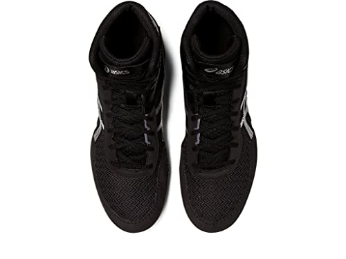 ASICS Men's MATCONTROL 3 Wrestling Shoes, 14, Black/Pure Silver