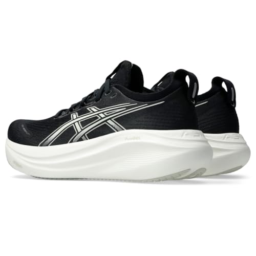 ASICS Women's Gel-Nimbus 27 Running Shoes, 8.5, Black/Lake Grey