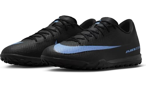 Nike Mercurial Vapor 16 Academy Turf Low-Top Soccer Shoes (Black/Ice Blue) Size 9.5