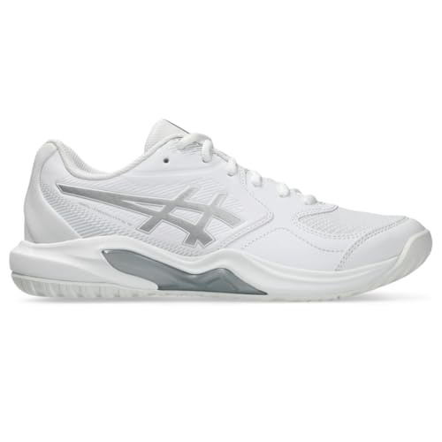 ASICS Women's Gel-Dedicate 9 Tennis Shoes, 9.5, White/Pure Silver
