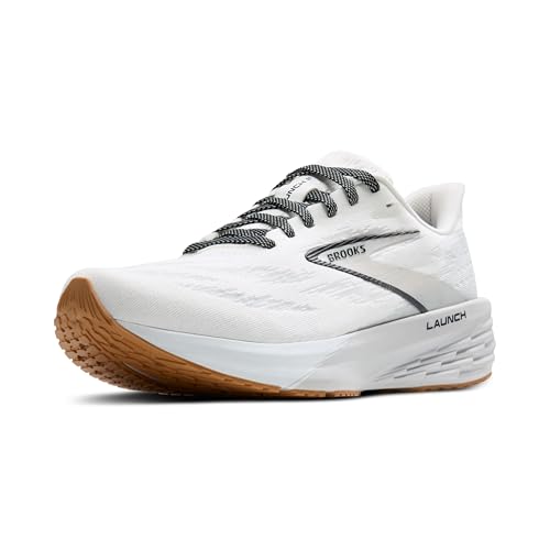 Brooks Women’s Launch 11 Neutral Running Shoe - White/Grey/Black - 9.5 Medium