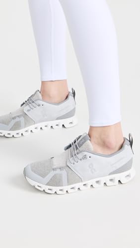 On Women's Cloud 5 Terry Sneakers, Glacier/Lunar, Grey, 9.5 Medium US