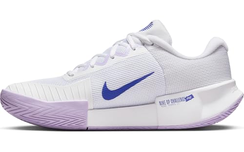 Nike GP Challenge Pro Women's Hard Court Tennis Shoes (FB3146-101, White/Hydrangeas/Deep Night/Amethyst Tint) Size 11