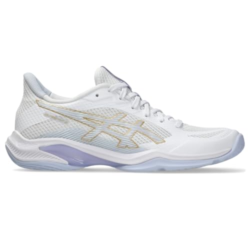 ASICS Women's Blade FlyteFoam 2 Volleyball Shoes, 8, White/Blue Fade