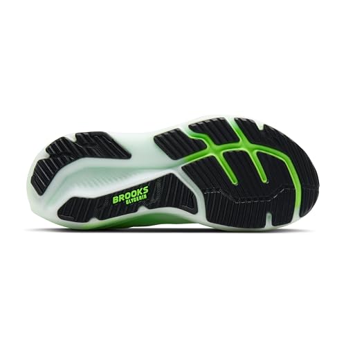 Brooks Men’s Glycerin 23 Neutral Running Shoe - White/Phantom/Green Gecko - 10.5 Medium