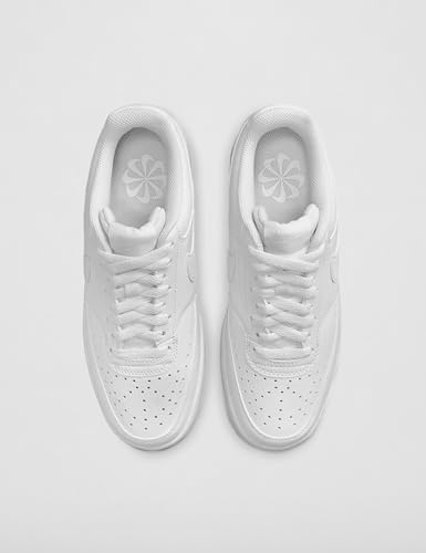 Nike Women's Court Vision Low Next Nature Shoes, White/White-White, 8