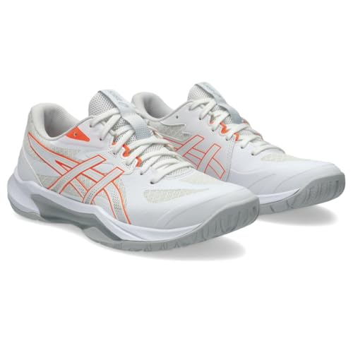 ASICS Women's Gel-Tactic 13 Volleyball Shoes, 8.5, White/Vivid Coral