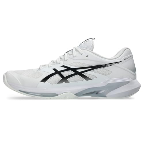 ASICS Men's Solution Speed FlyteFoam 4 Tennis Shoes, 10.5, White/Black