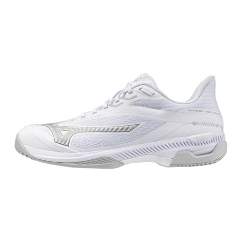 Mizuno Wave Exceed Court AC Women's Racquet Sports Shoes, White-Ultimate Grey, US Womens 9.5