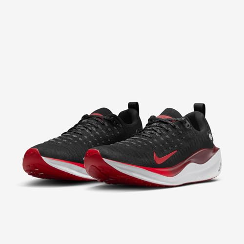 Nike InfinityRN 4 Men's Road Running Shoes (DR2665-007, Black/Team Red/White/Fire Red) Size 12.5