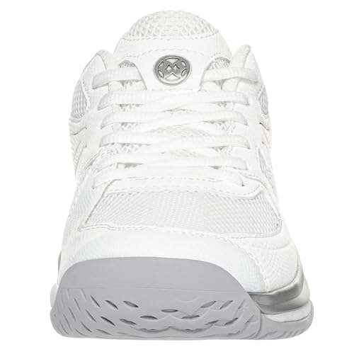 Sisttke Men's Badminton Pickleball Tennis Shoes White/Silver