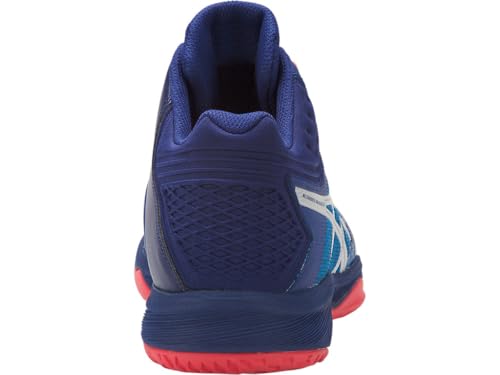 ASICS Men's Netburner Ballistic FlyteFoam Mid Top Volleyball Shoes, 9, Race Blue/Silver