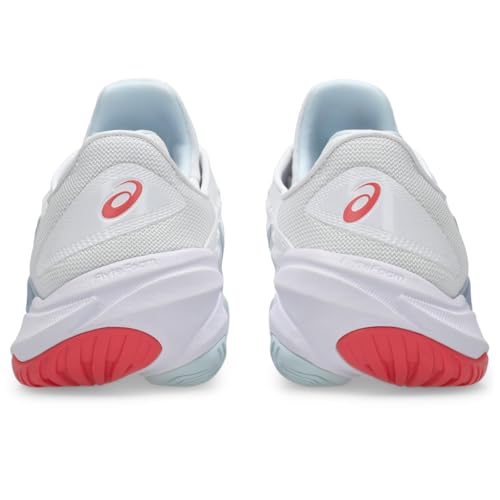 ASICS Women's Court FlyteFoam 3 Tennis Shoes, 8, White/Sky