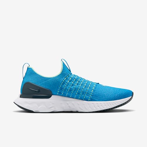 Nike React Phantom Run Flyknit 2 Men's Road Running Shoes (CJ0277-402, Blue Orbit/Vapor Green/Deep Ocean/Blue Orbit) Size 12