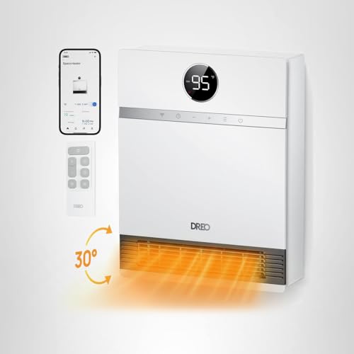 DREO Smart Electric Wall Heater for Indoor Use, Works with Alexa,Large Room