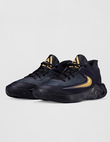Nike Men's Giannis Immortality 4 Basketball Shoes, Black/Metallic Gold, 10