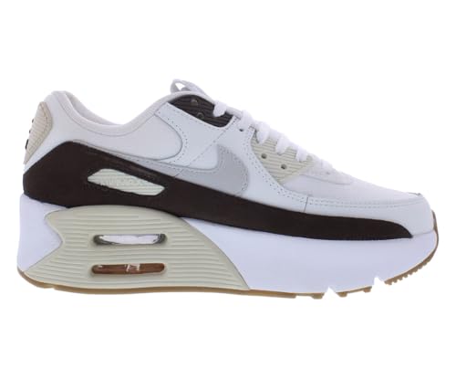 Nike Air Max 90 LV8 Women's Shoes (FD4328-102, White/Baroque Brown/Light Orewood Brown/Photon Dus) Size 9
