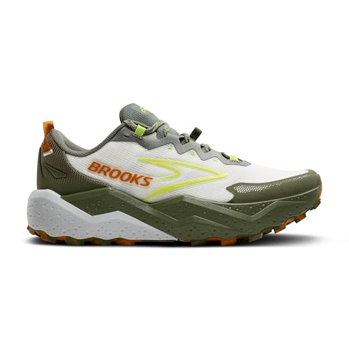 Brooks Men’s Caldera 8 Ultra Trail Running Shoe - Dusty Olive/Lime/Oyster - 10.5 Medium