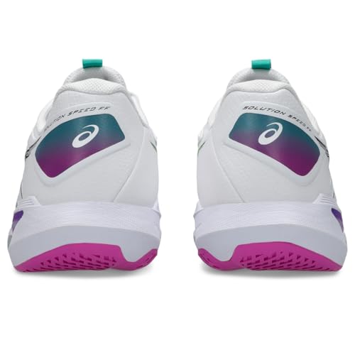 ASICS Men's Solution Speed FlyteFoam 4 Tennis Shoes, 15, White/Digital Sakura