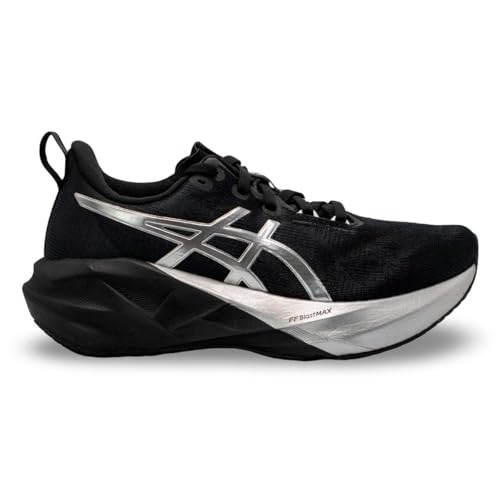 ASICS Mens Novablast 5 Platinum Sports Shoes, PLATINUM/BLACK, 10 US