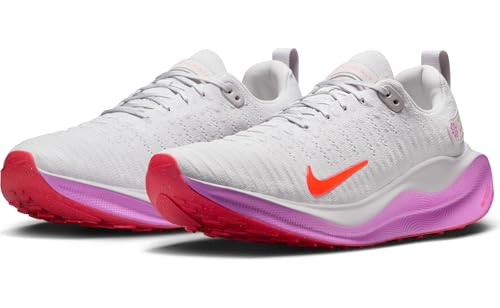 Nike InfinityRN 4 Men's Road Running Shoes (DR2665-011, Vast Grey/Hyper Violet/Bright Crimson) Size 12