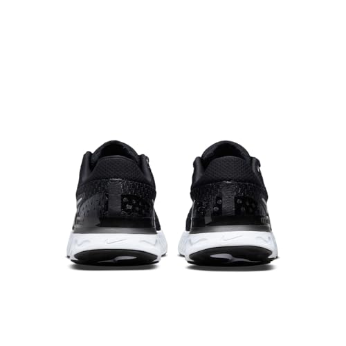 Nike Men's React Infinity Run Flyknit 3Sneaker, Black White, 10.5 US