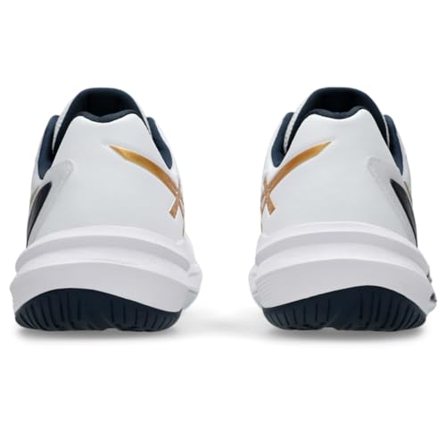 ASICS Men's Sky Elite FlyteFoam 3 Volleyball Shoes, 6.5, White/Pure Gold