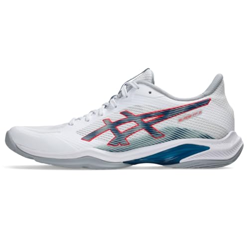 ASICS Men's Blade FlyteFoam 2 Volleyball Shoes, 12, White/MAKO Blue